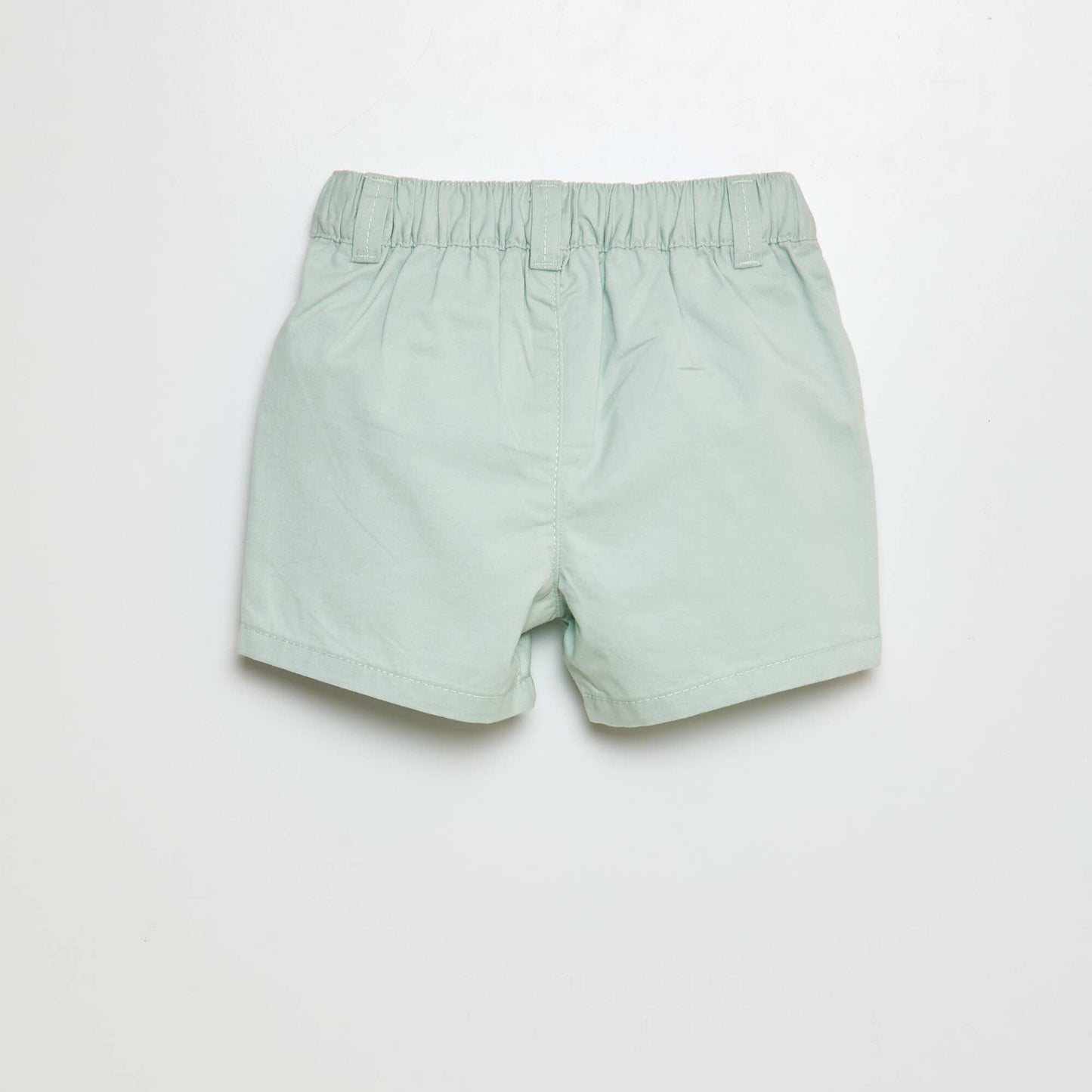 Straight-cut twill shorts BLUE