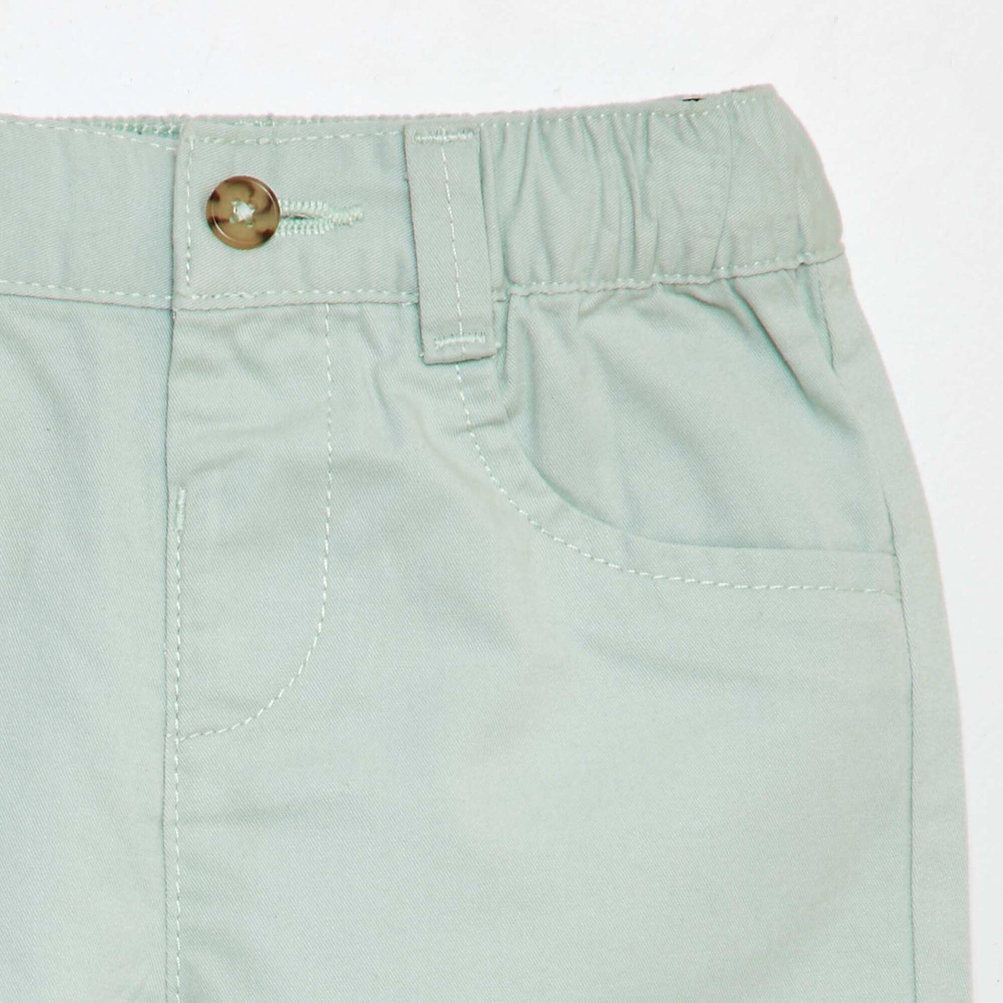 Straight-cut twill shorts BLUE