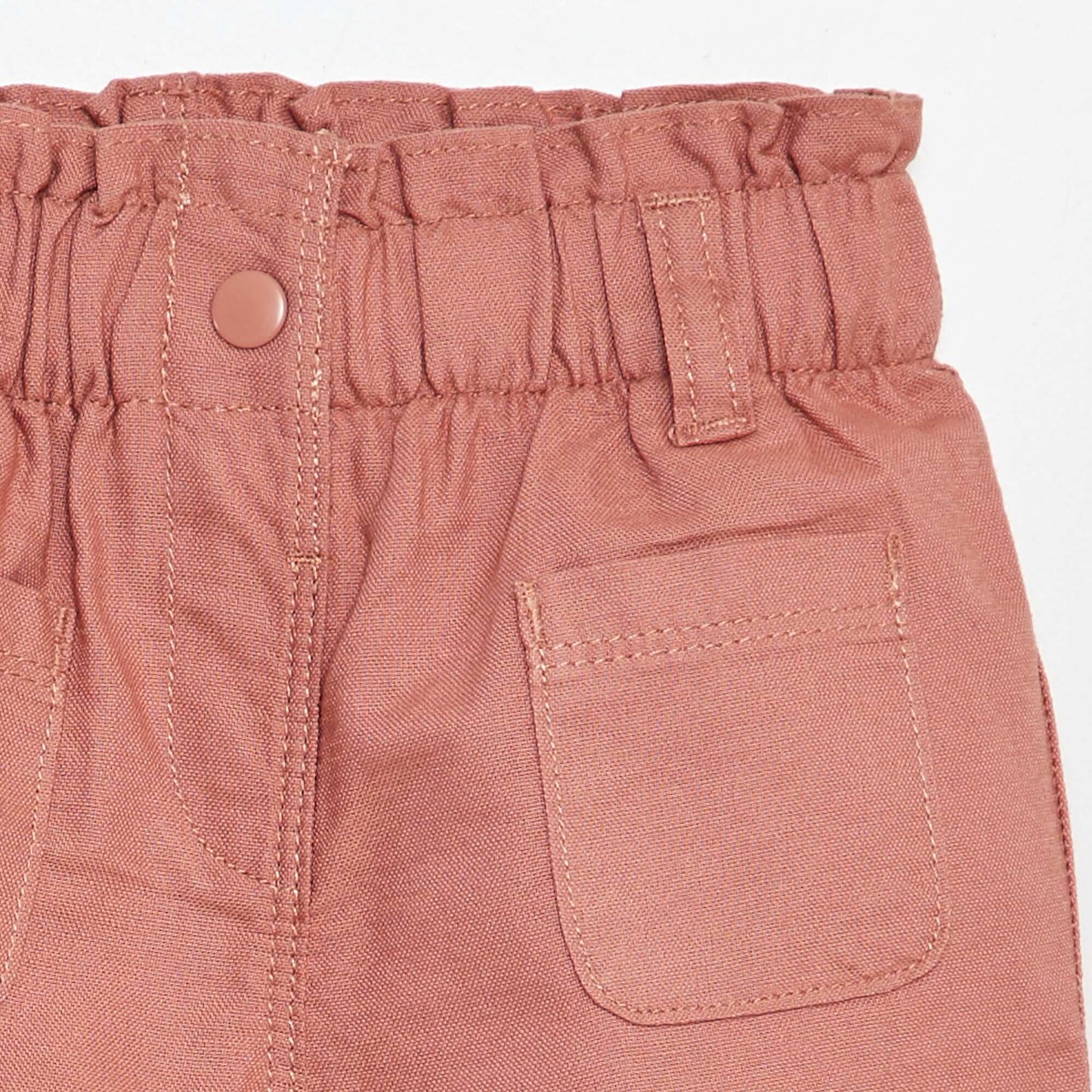 Cotton paperbag shorts PINK