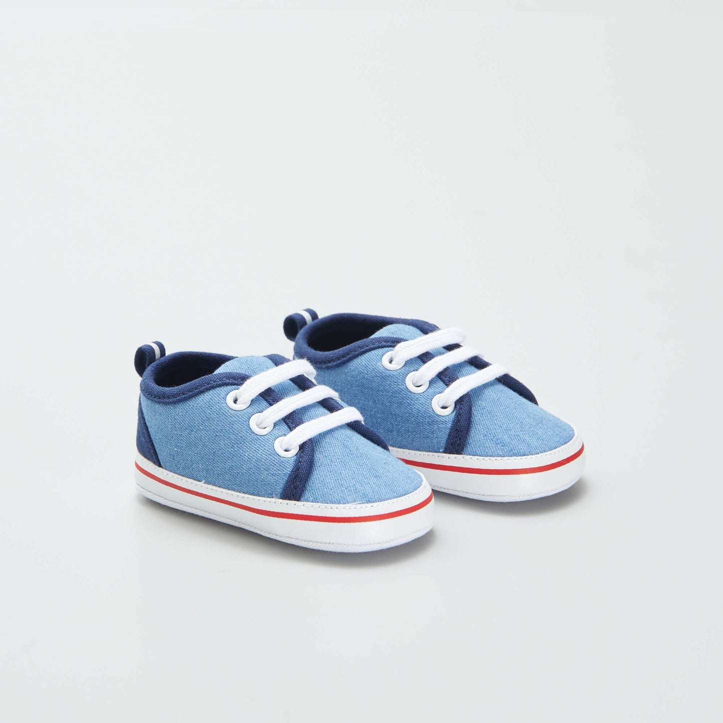 Low-top canvas trainers BLUE