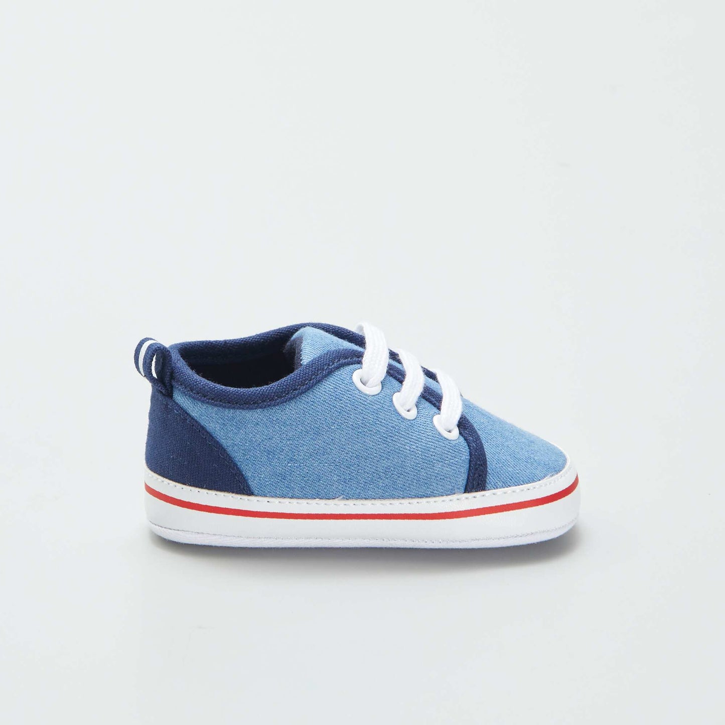 Low-top canvas trainers BLUE