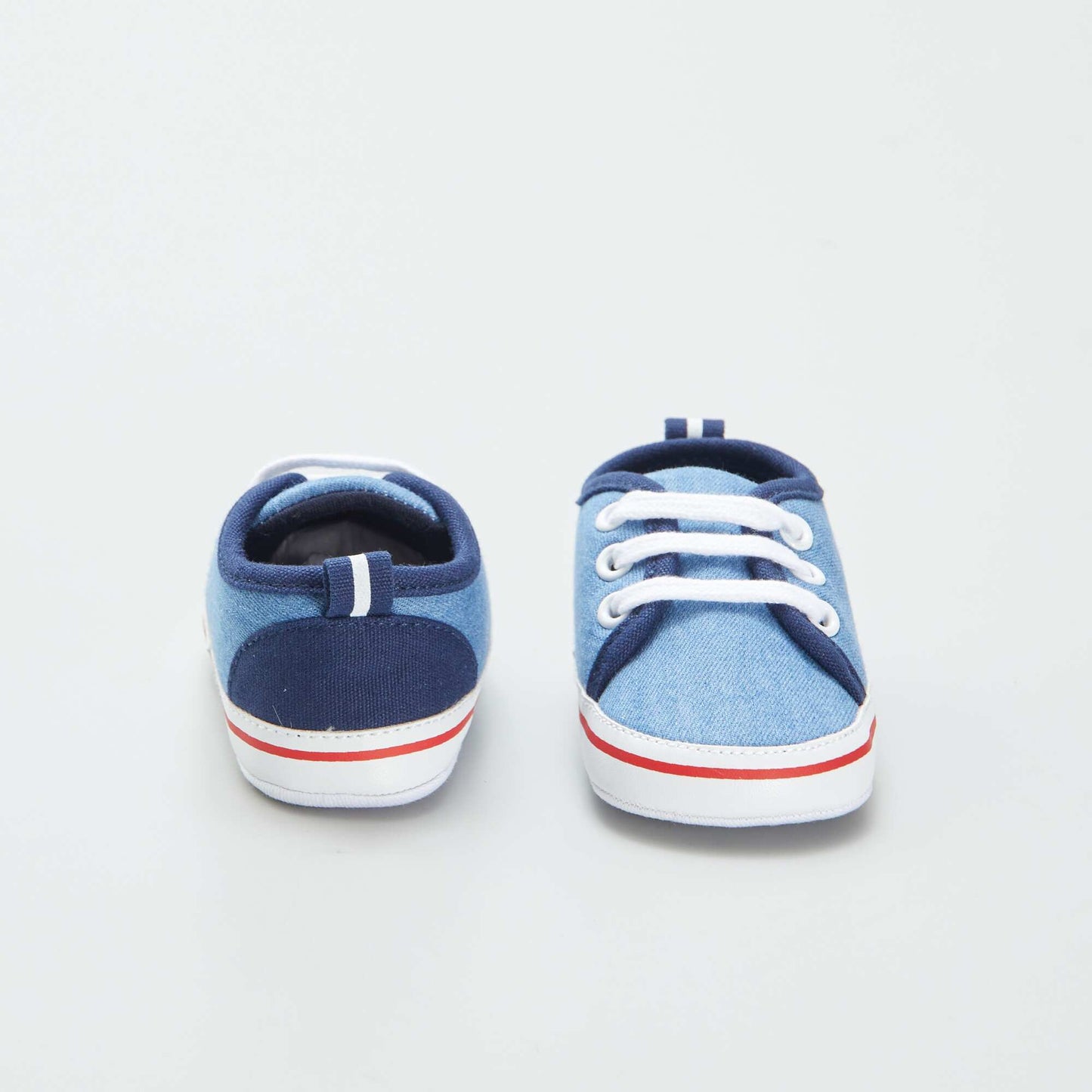 Low-top canvas trainers BLUE