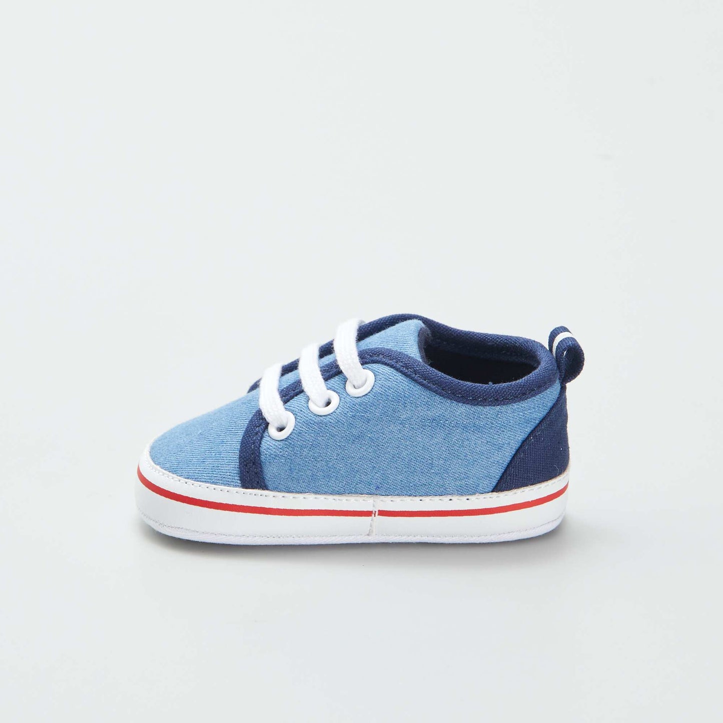 Low-top canvas trainers BLUE