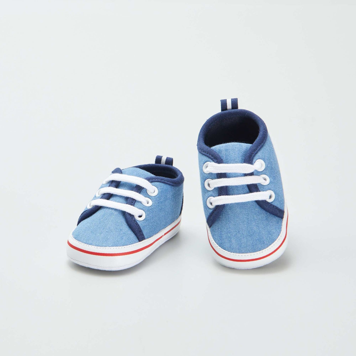 Low-top canvas trainers BLUE