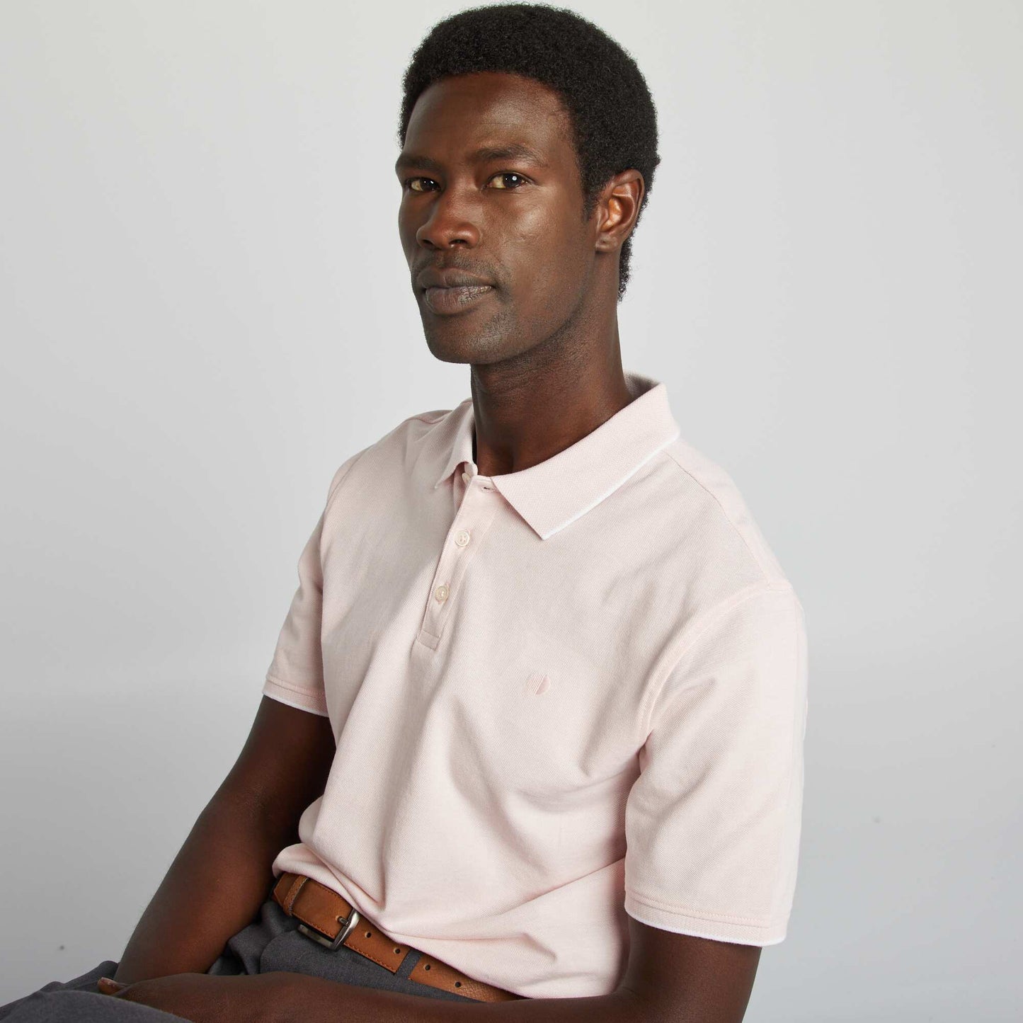 تيشرت بولو قطن بيكيه وردي