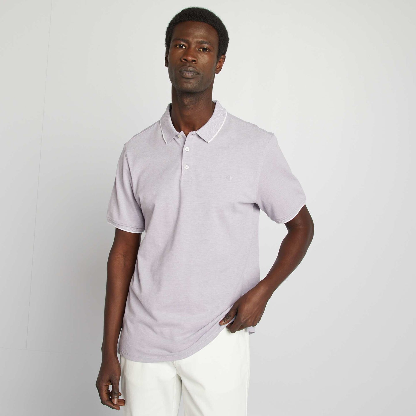 تيشرت بولو قطن بيكيه بنفسجي