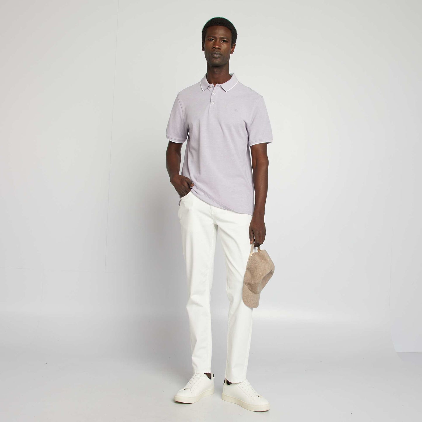 تيشرت بولو قطن بيكيه بنفسجي