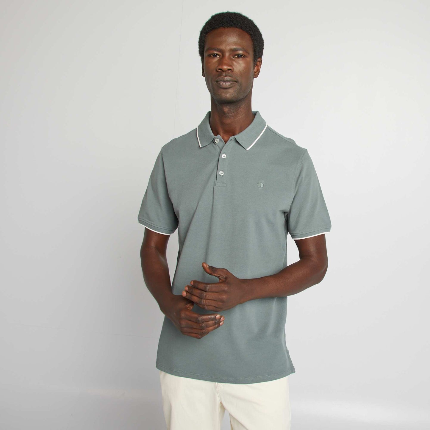 تيشرت بولو قطن بيكيه أخضر