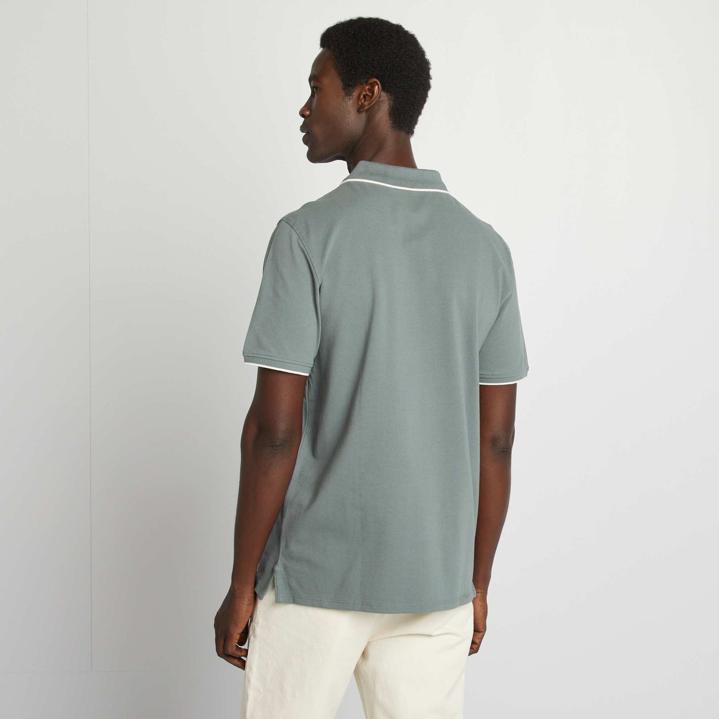 تيشرت بولو قطن بيكيه أخضر