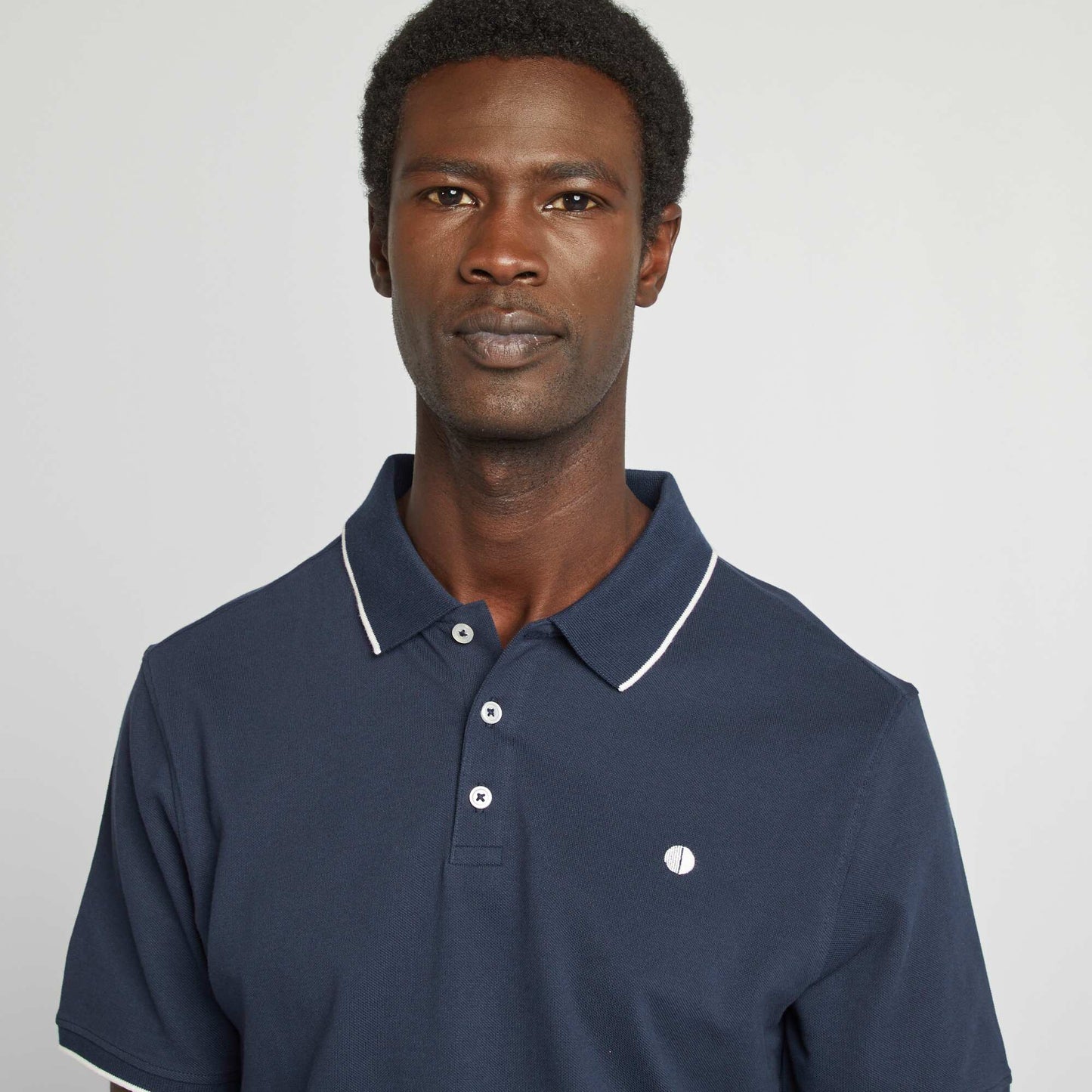 تيشرت بولو قطن بيكيه أزرق