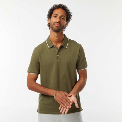 Cotton Piqué Polo Shirt KHAKI