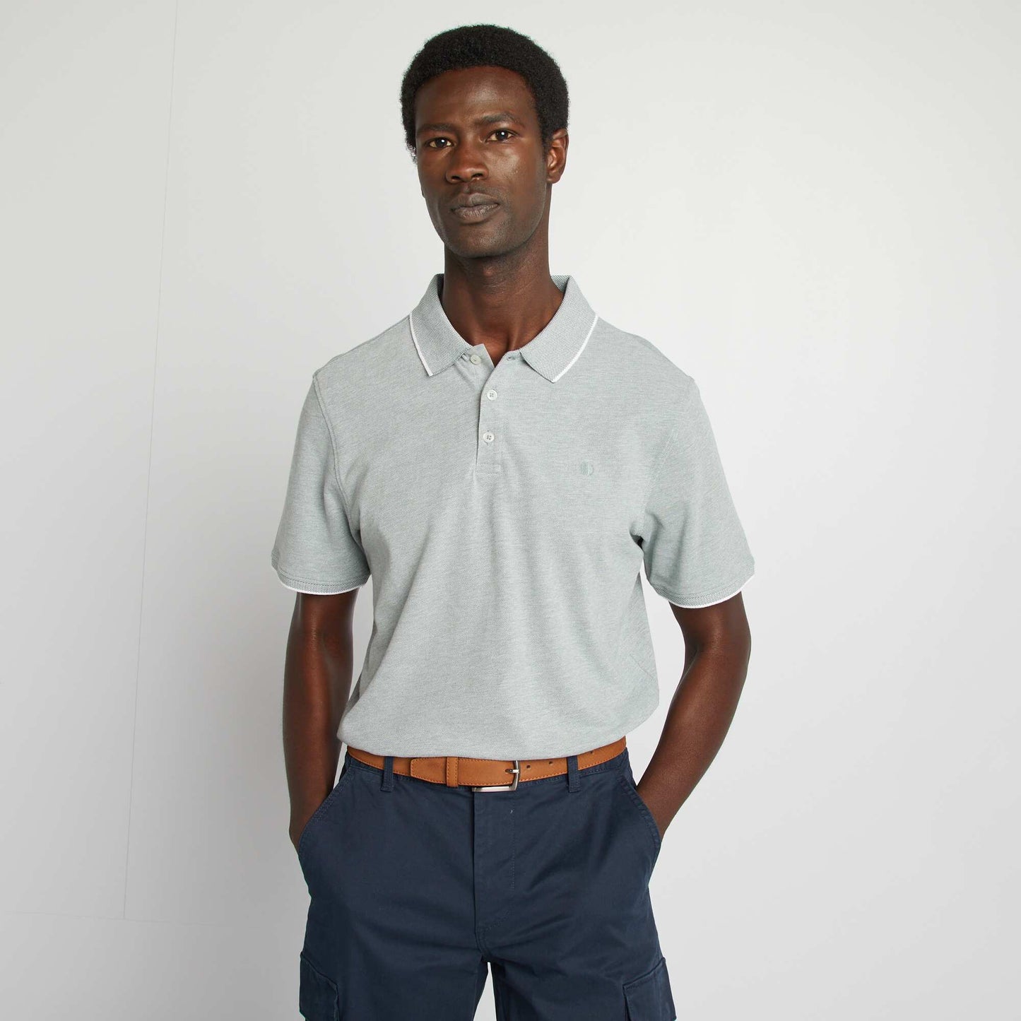 تيشرت بولو قطن بيكيه أخضر