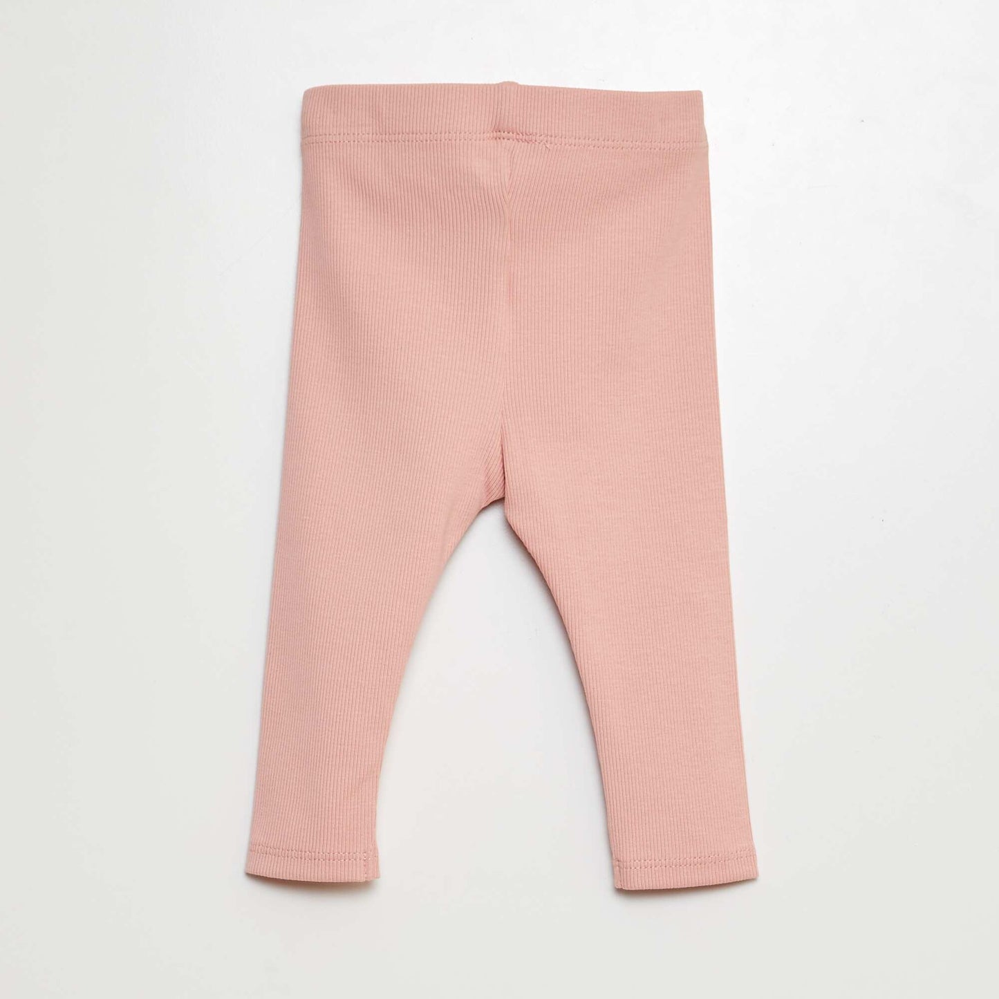 Ribbed leggings with buttons PINK