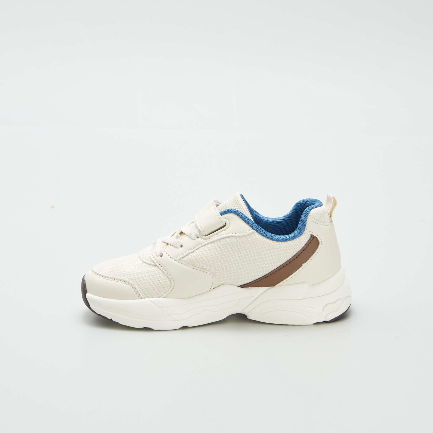 Hook and loop trainers with laces BEIGE