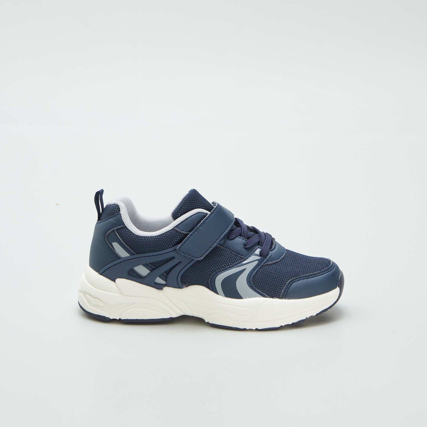 Hook and loop trainers with laces BLUE