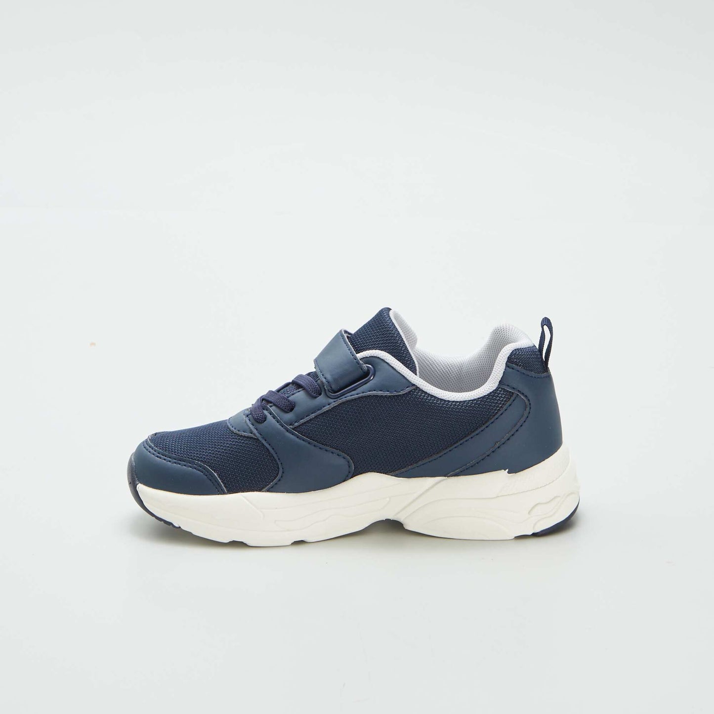 Hook and loop trainers with laces BLUE