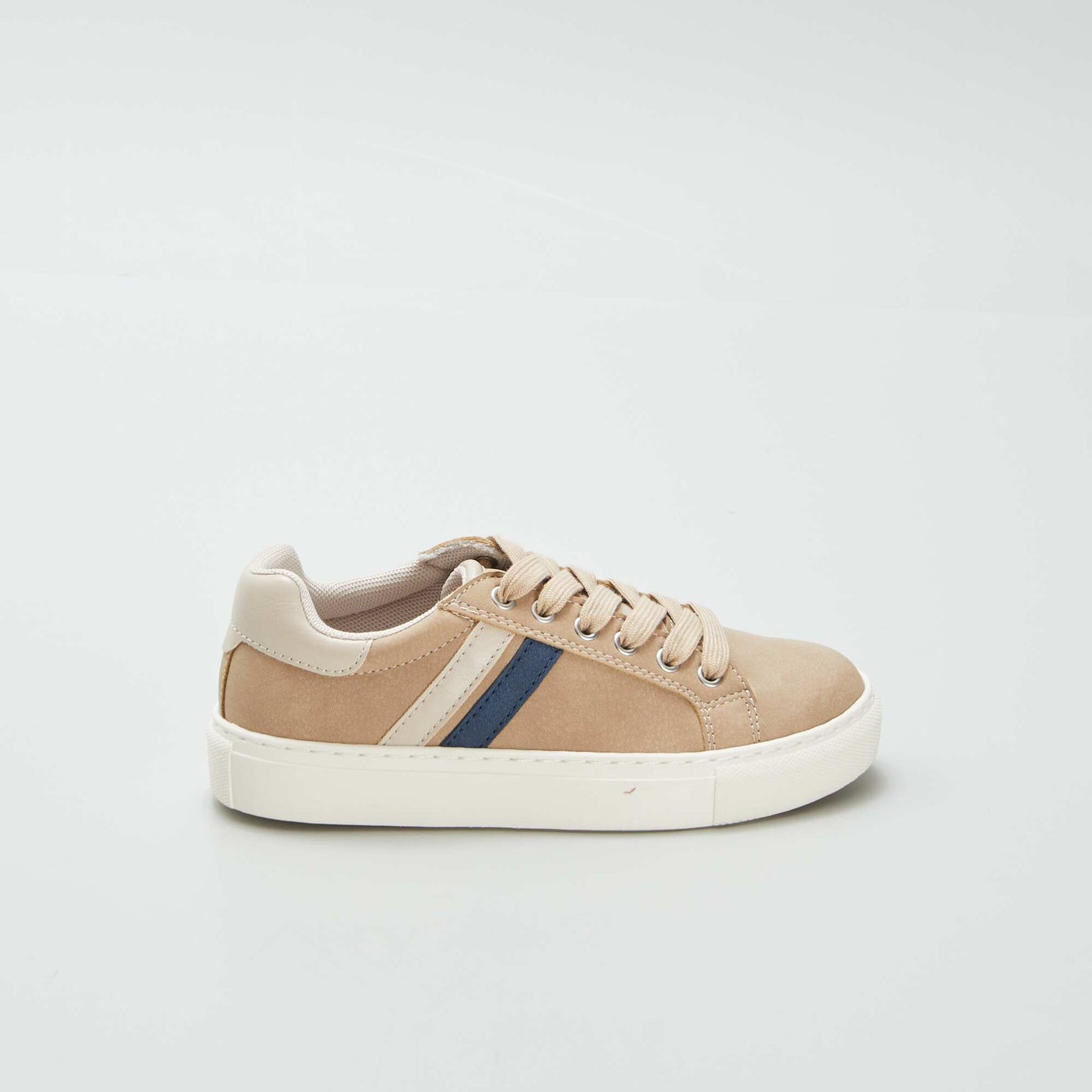 Low-top faux suede trainers BROWN