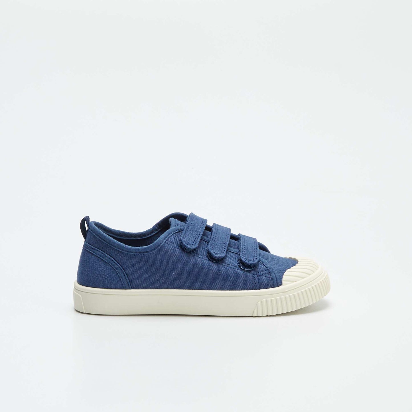 Ribbed canvas trainers BLUE