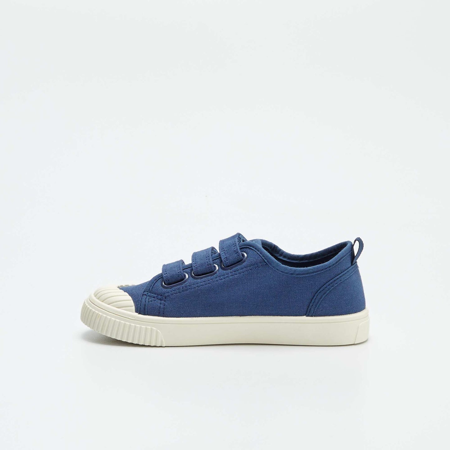 Ribbed canvas trainers BLUE