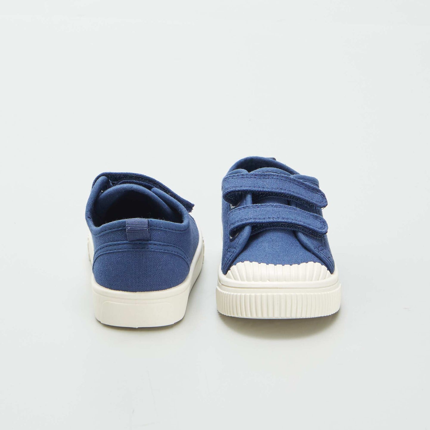 Canvas hook and loop trainers BLUE