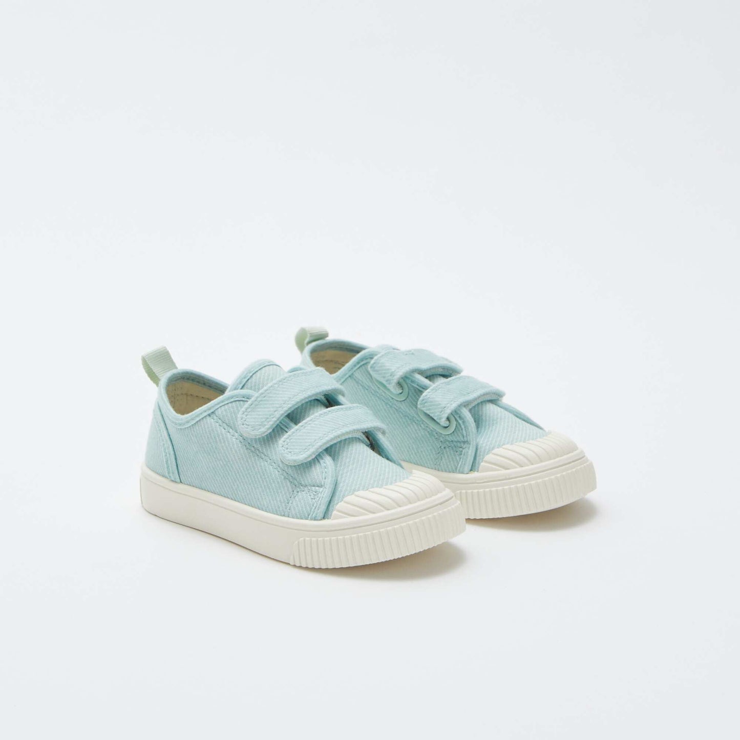 Canvas hook and loop trainers GREEN