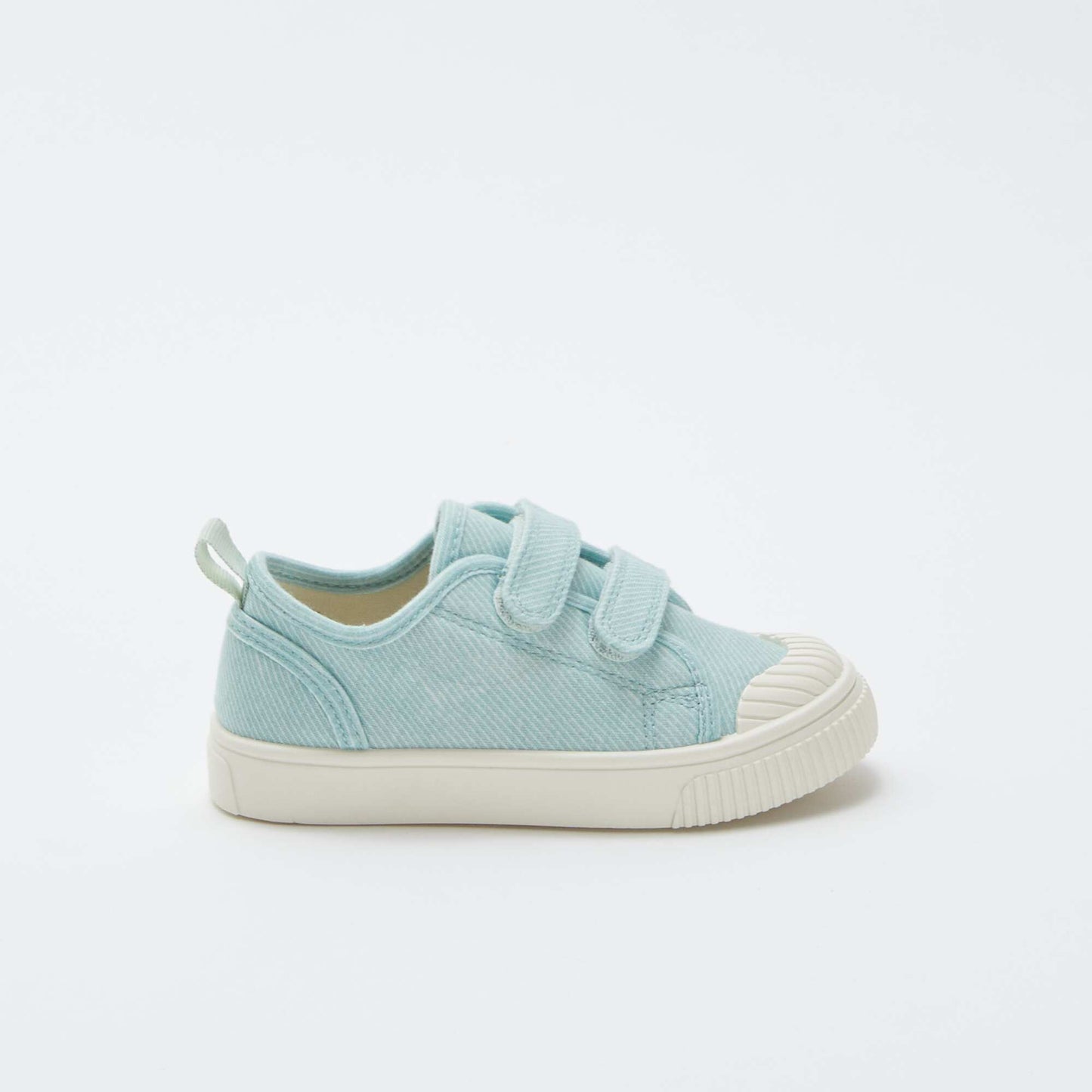 Canvas hook and loop trainers GREEN