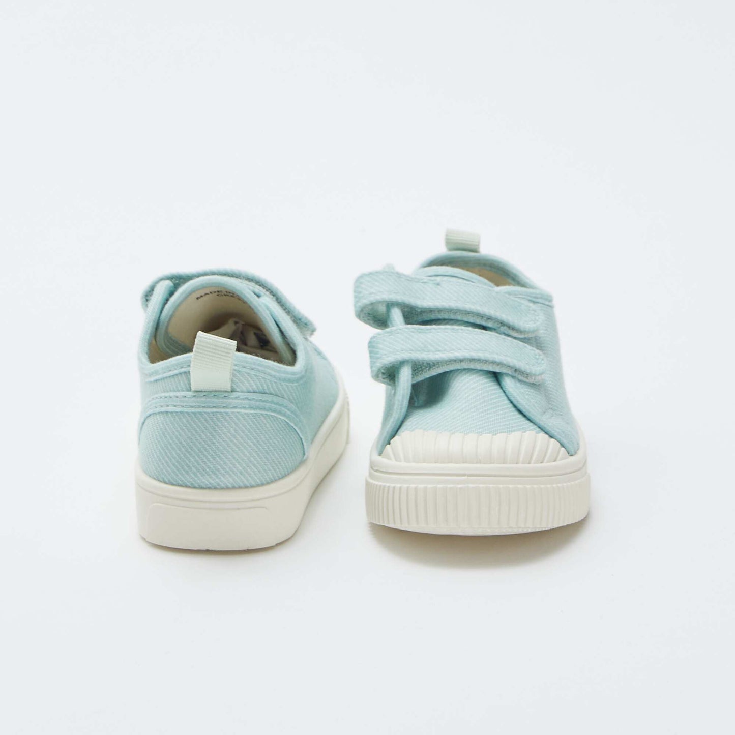 Canvas hook and loop trainers GREEN