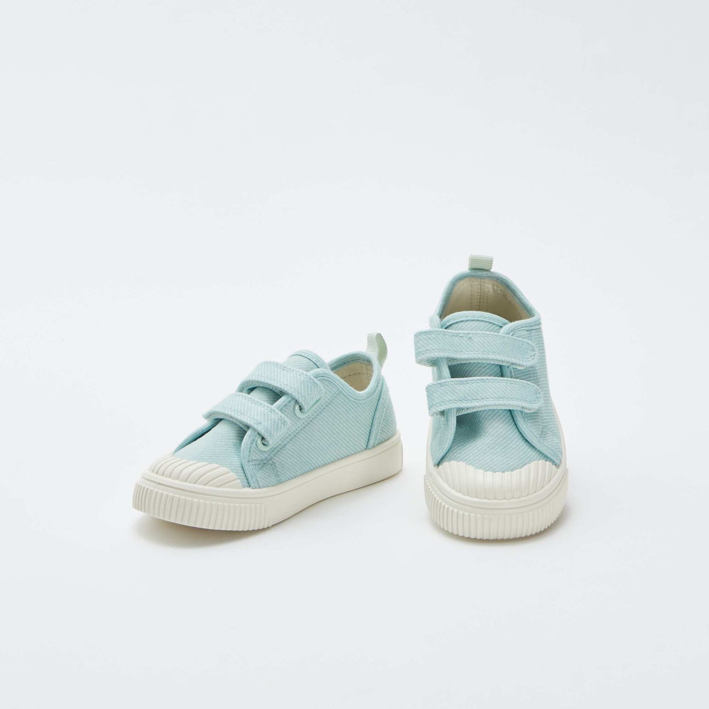 Canvas hook and loop trainers GREEN