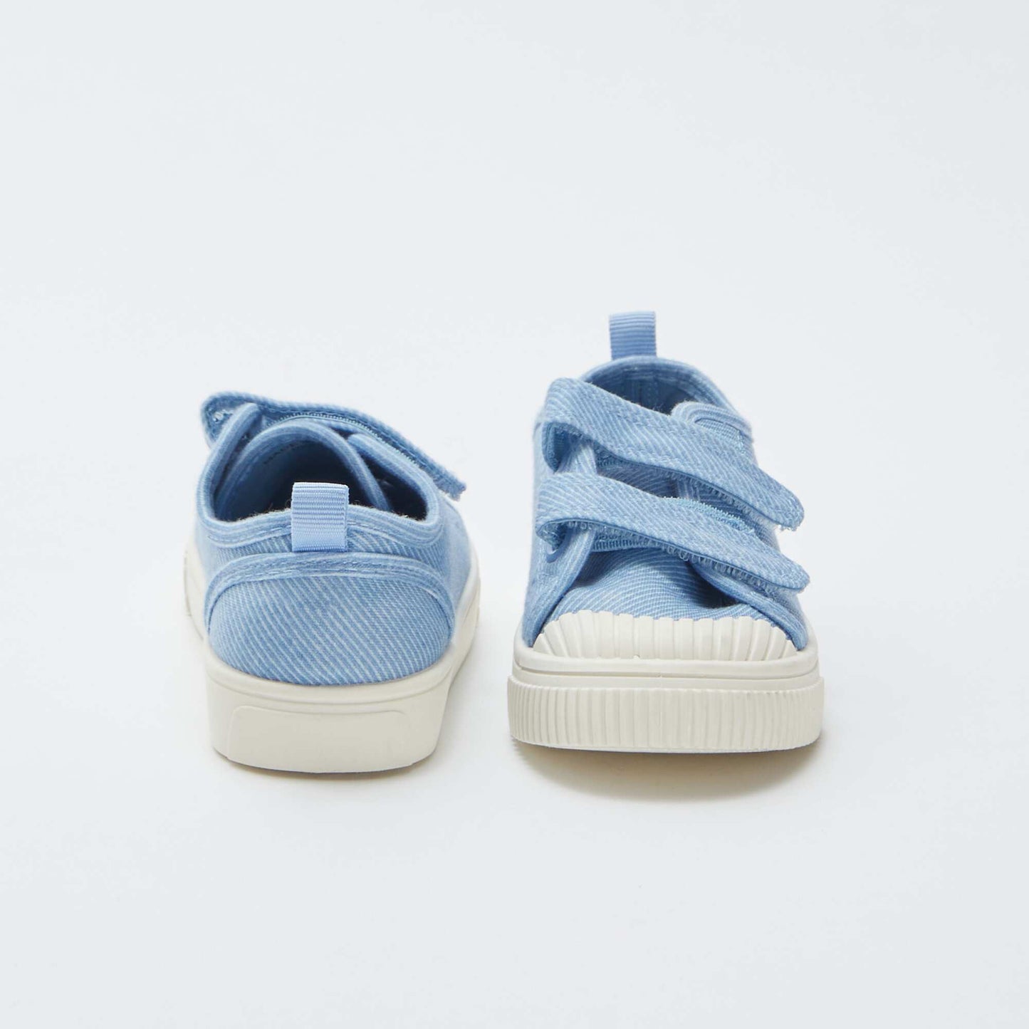 Canvas hook and loop trainers BLUE