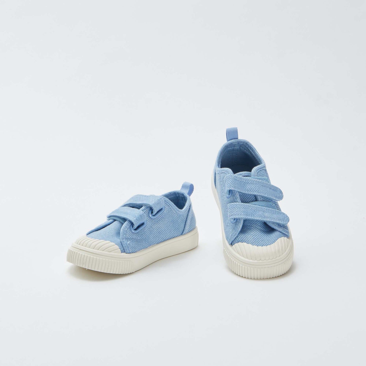 Canvas hook and loop trainers BLUE