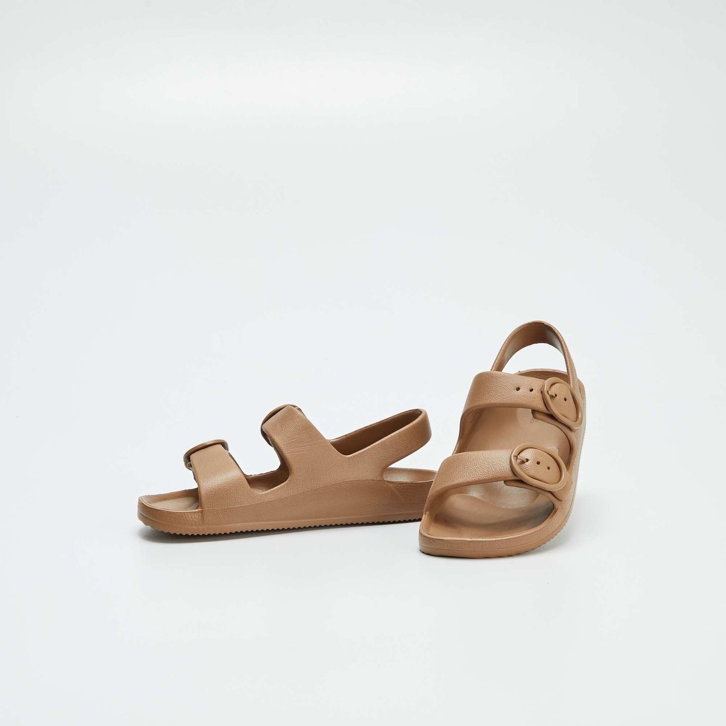 Sandals with double strap BROWN