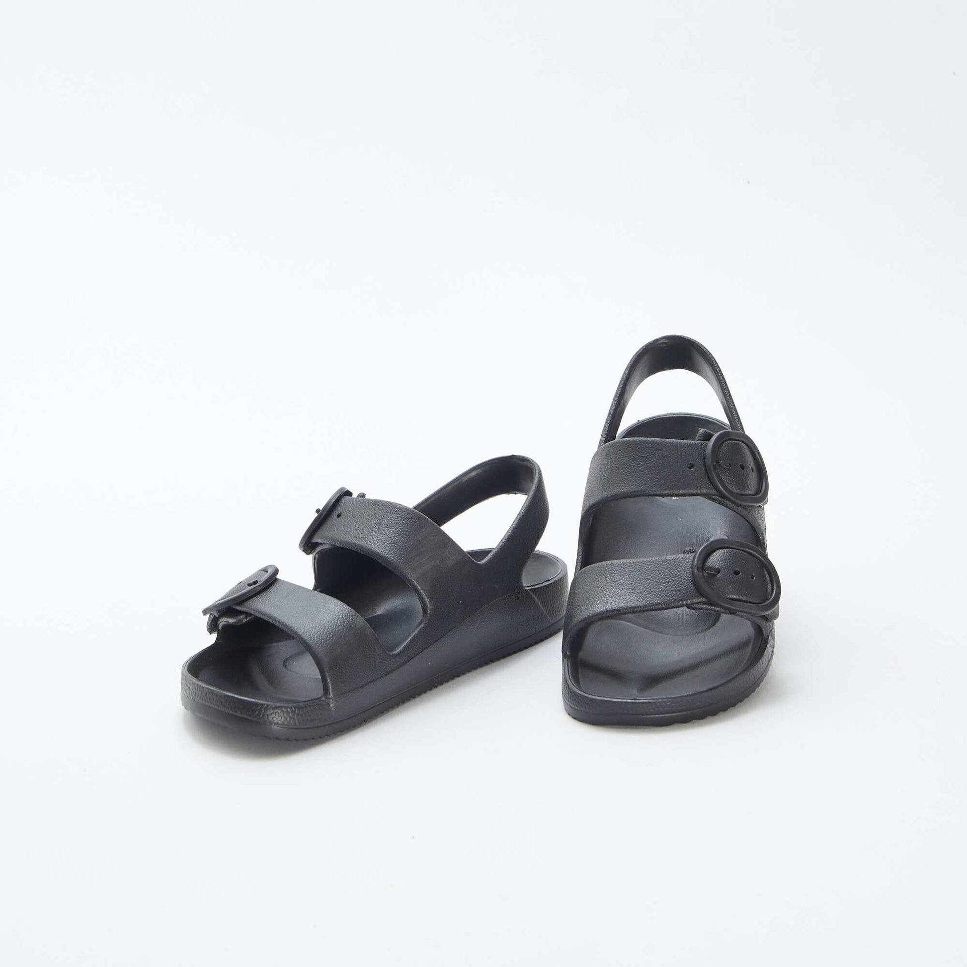 Sandals with double strap BLACK