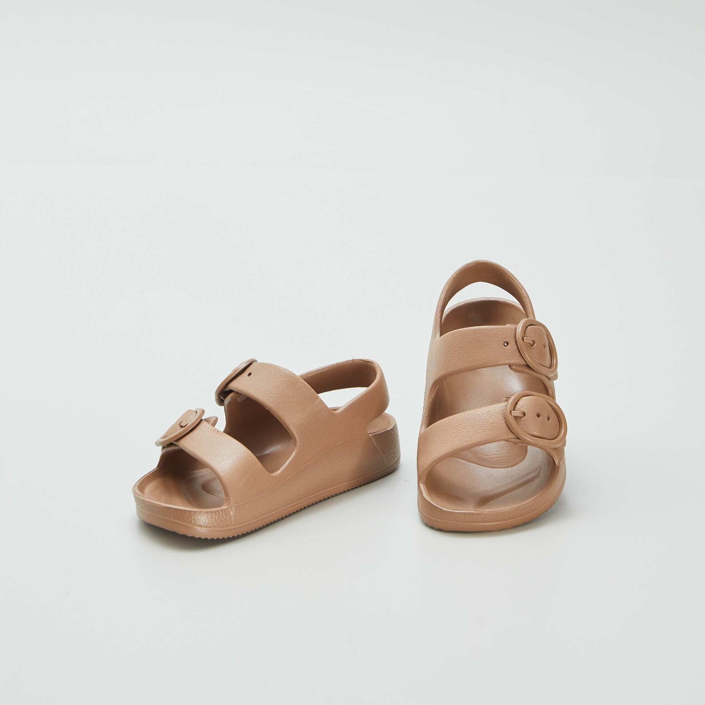 Sandals with double strap BROWN