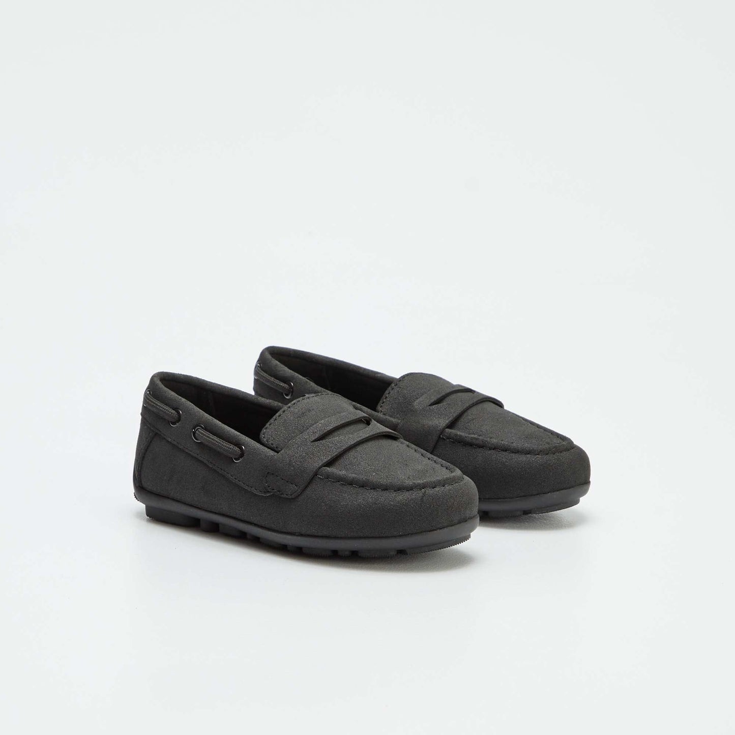 Plain deck shoes BLACK