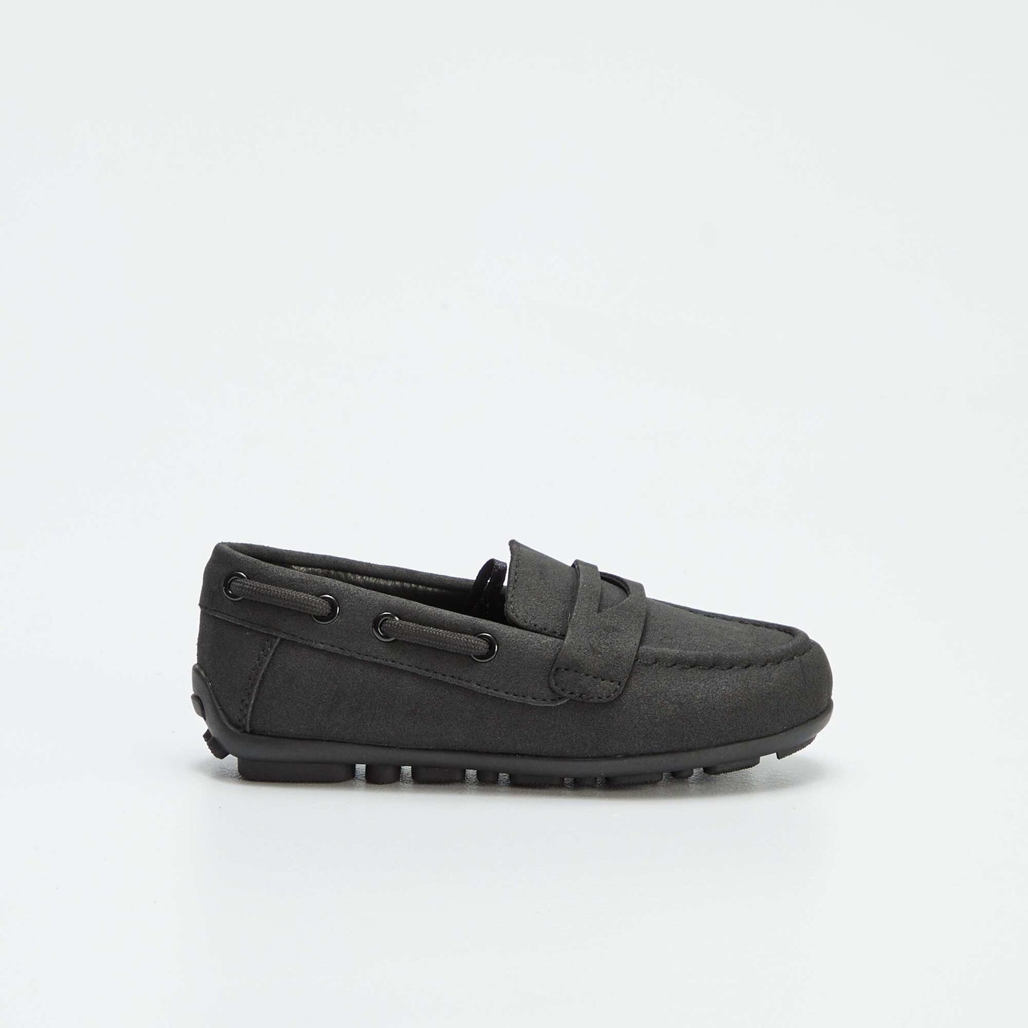 Plain deck shoes BLACK