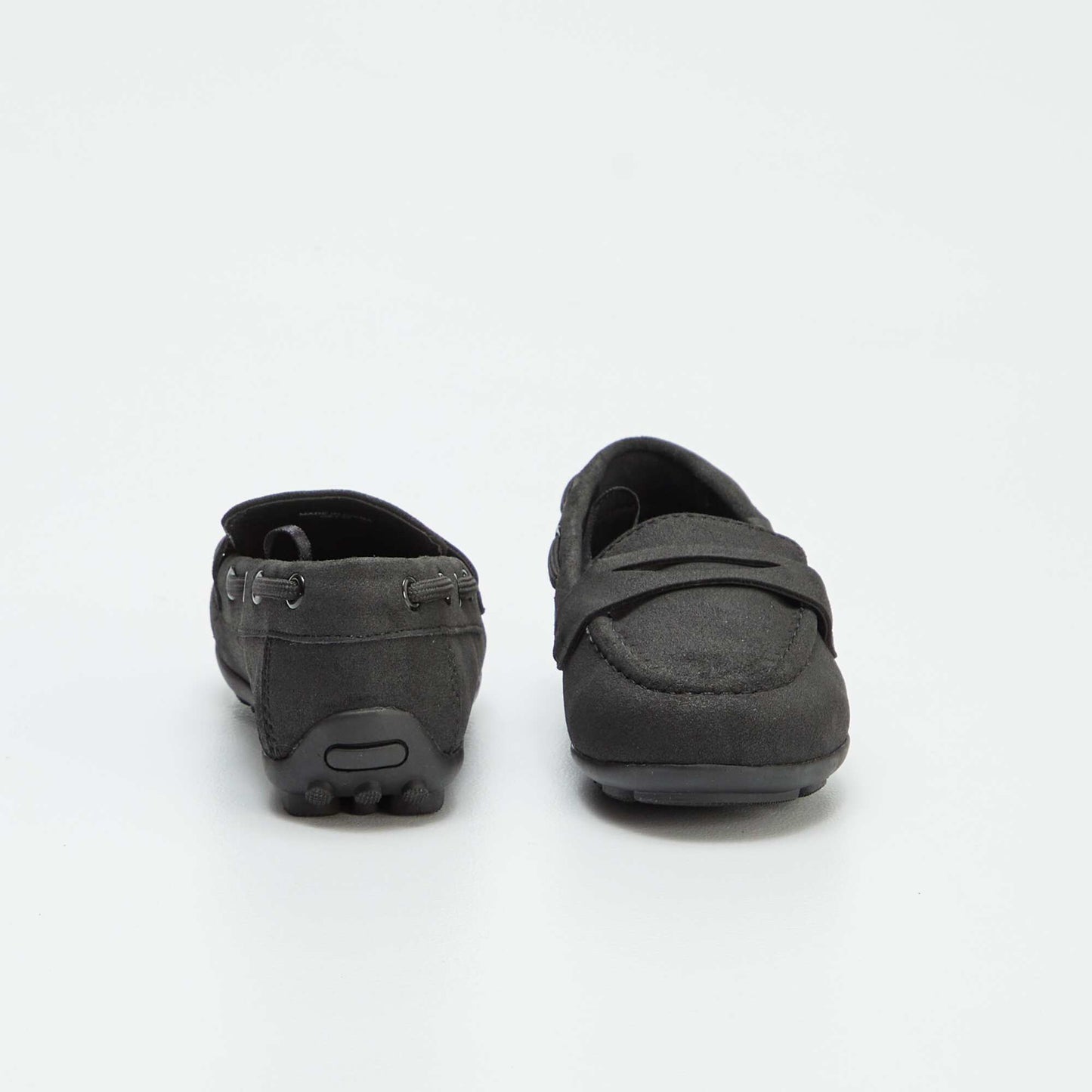 Plain deck shoes BLACK