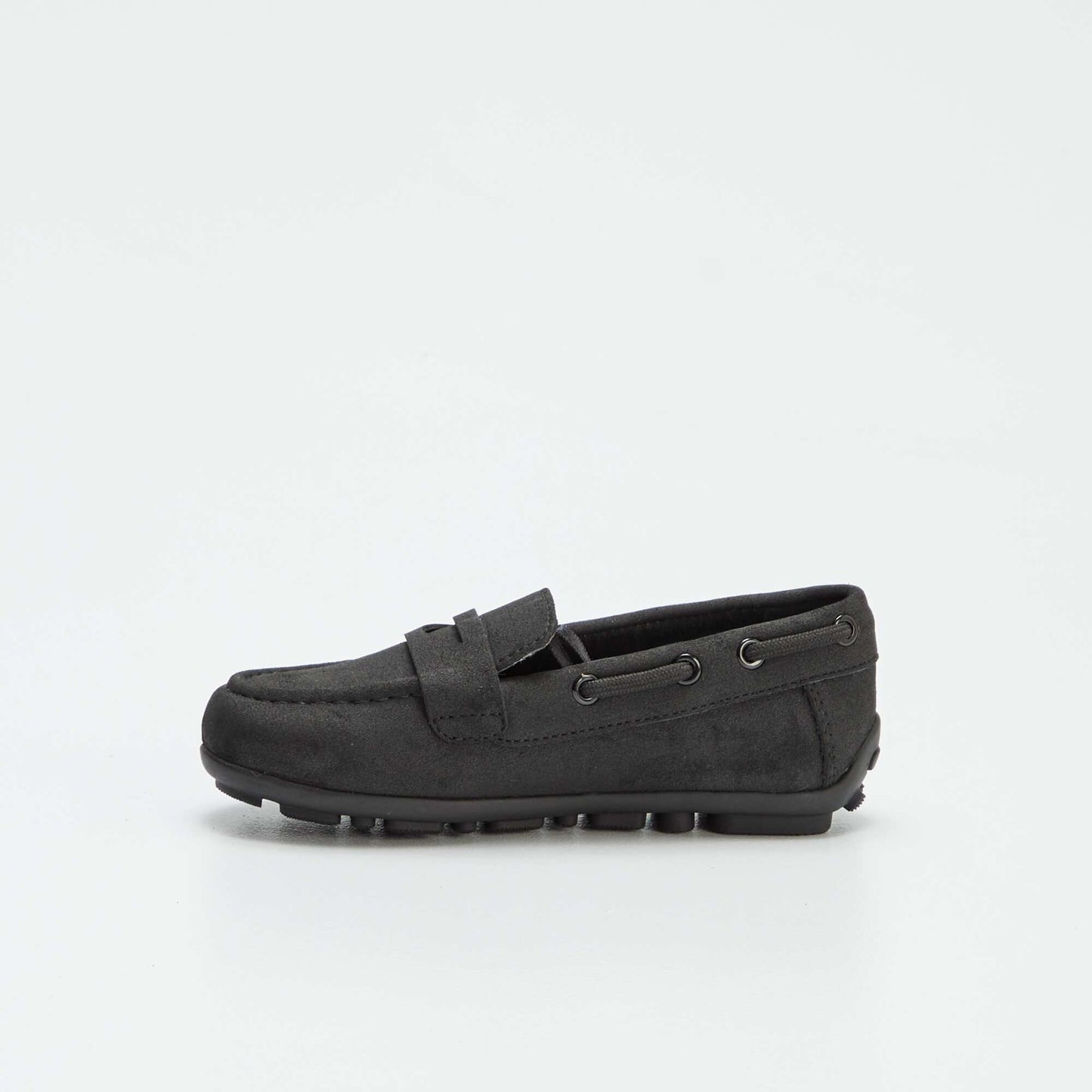 Plain deck shoes BLACK