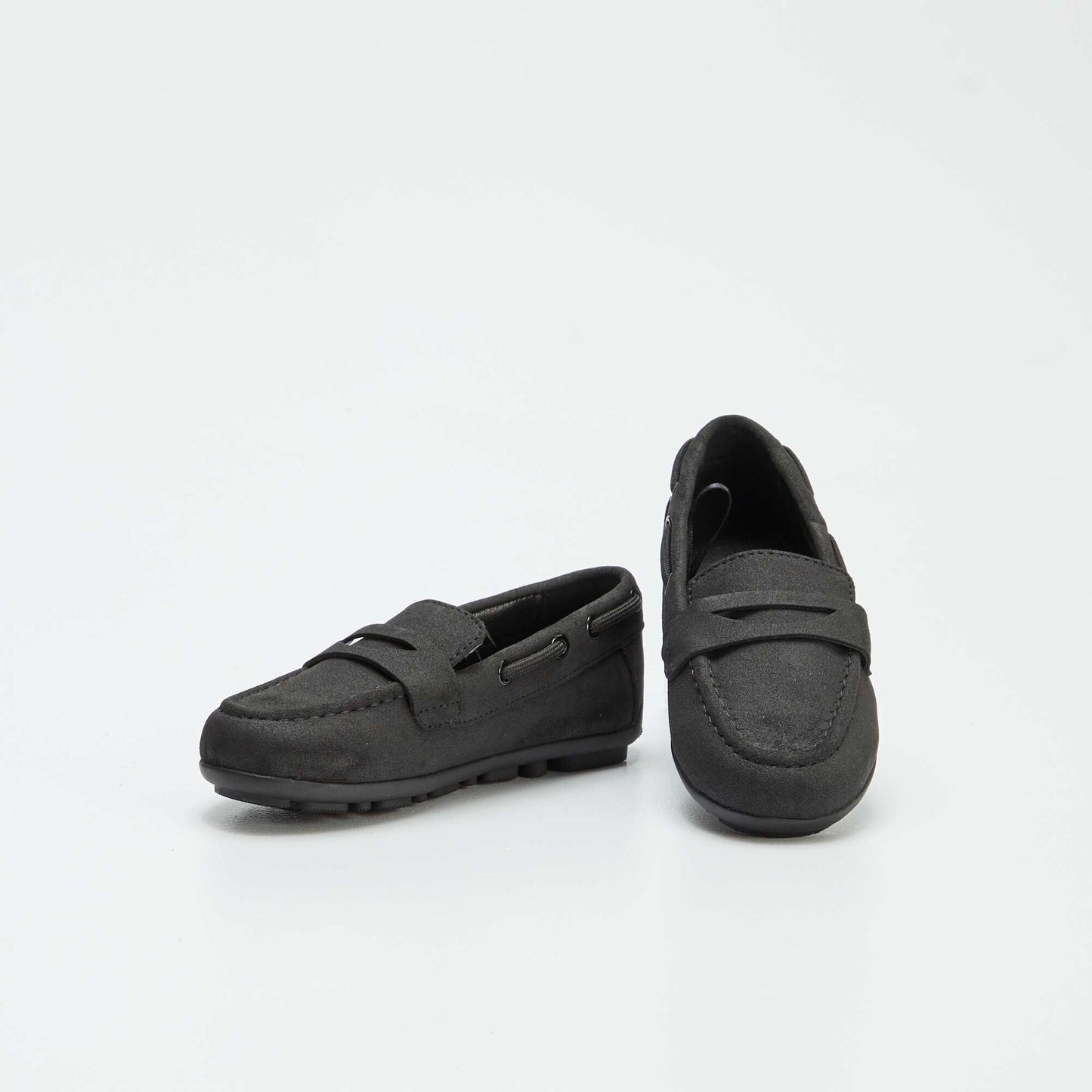 Plain deck shoes BLACK