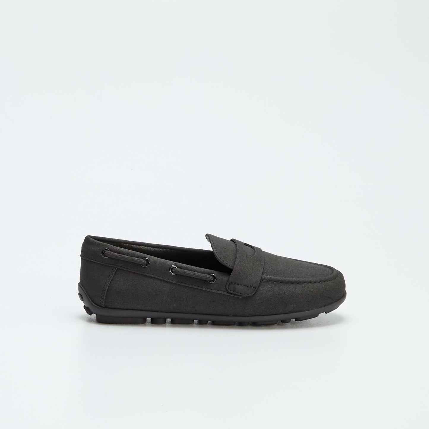 Plain deck shoes BLACK