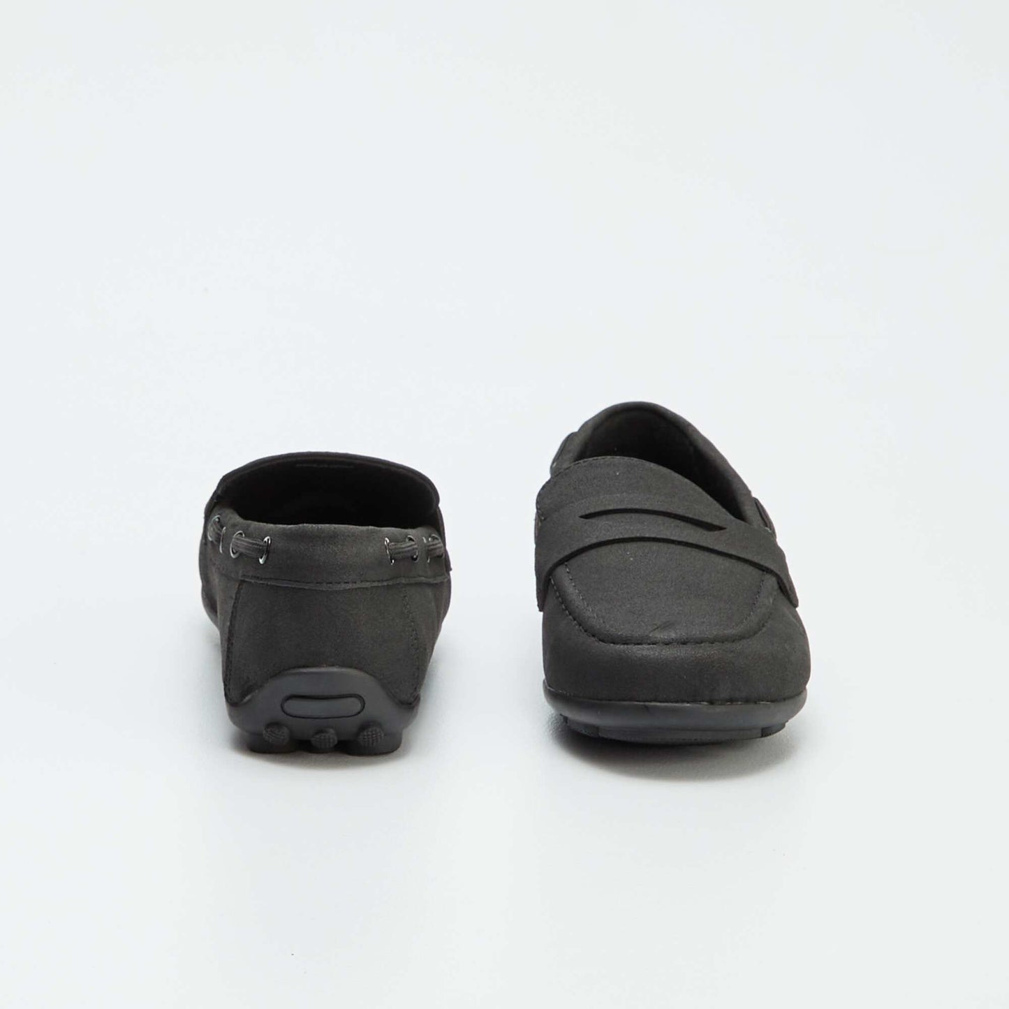 Plain deck shoes BLACK