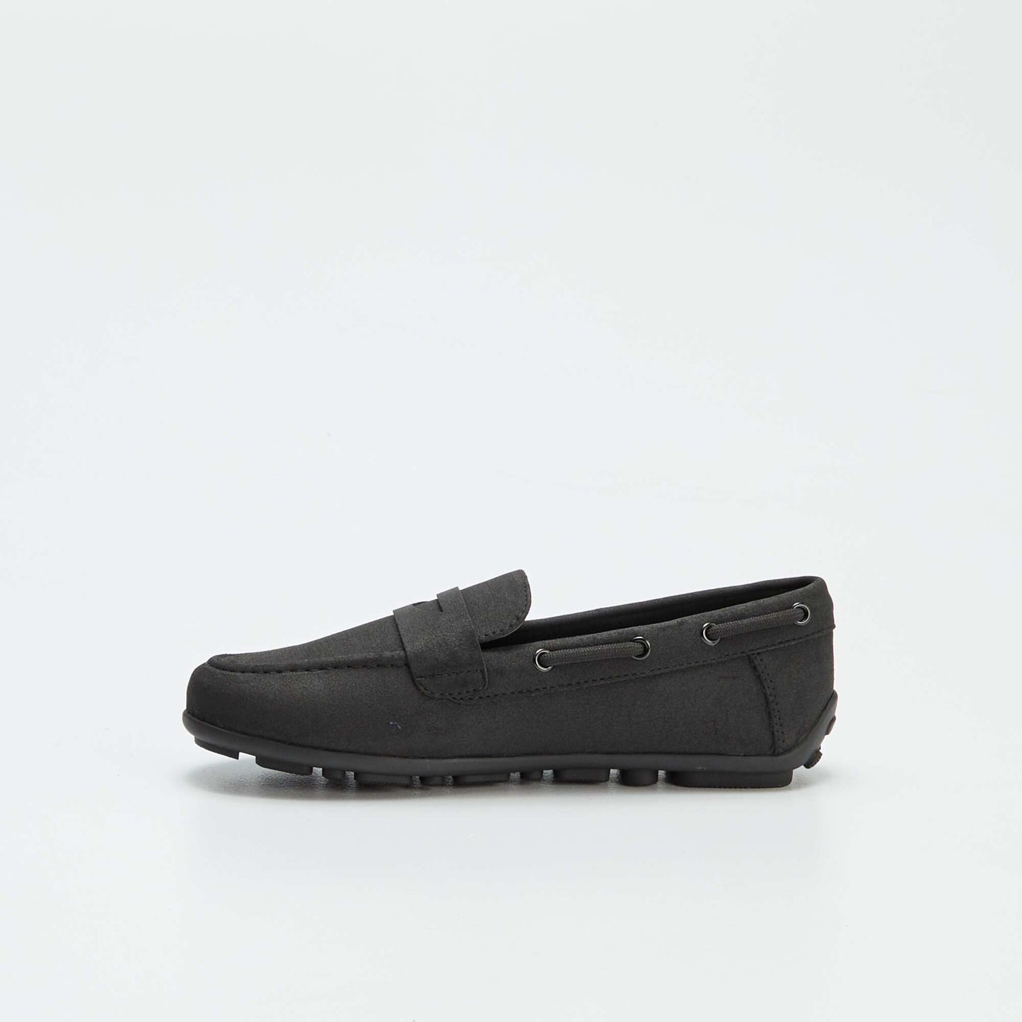 Plain deck shoes BLACK