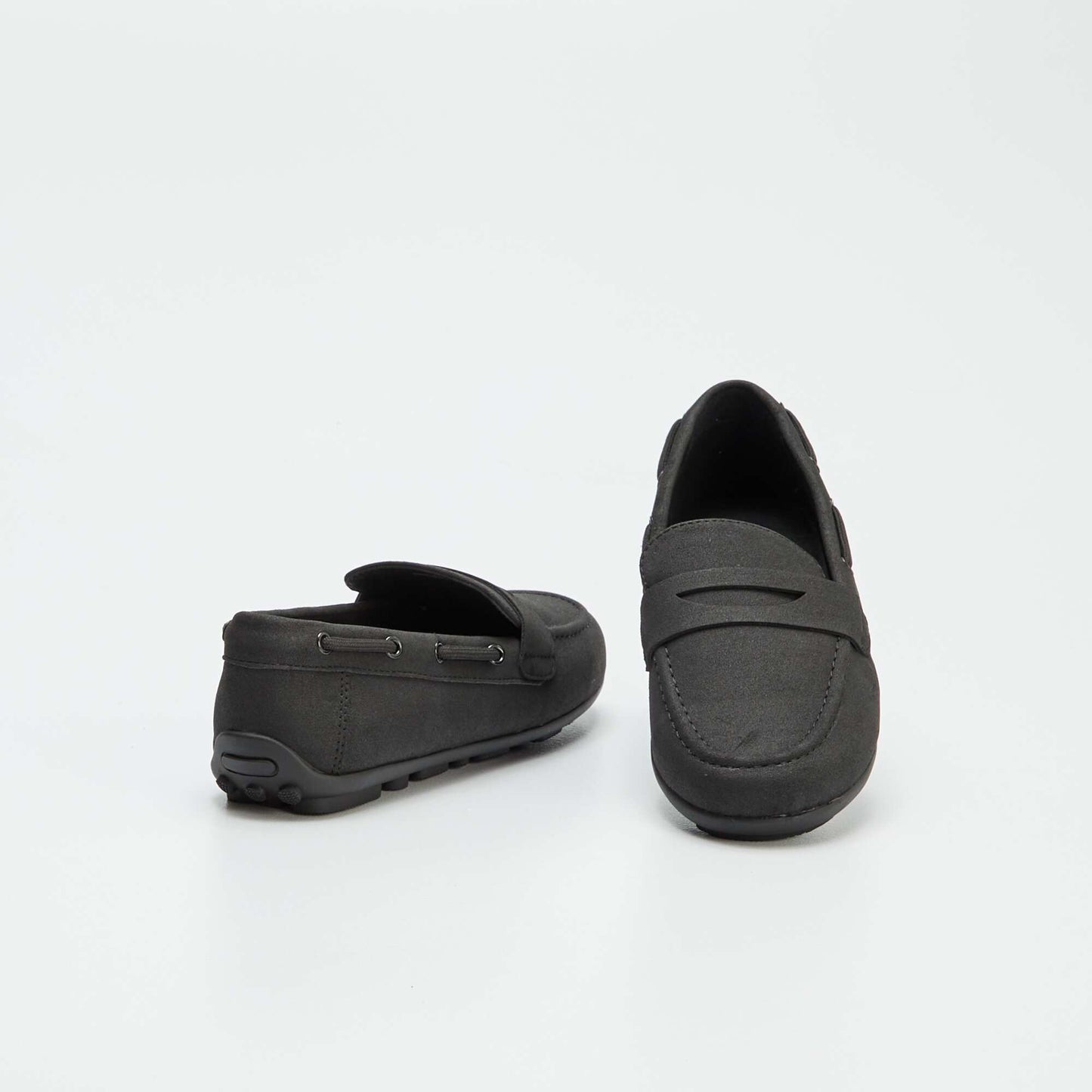 Plain deck shoes BLACK