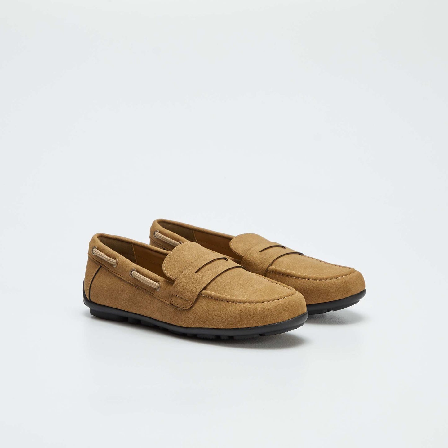 Plain deck shoes BROWN