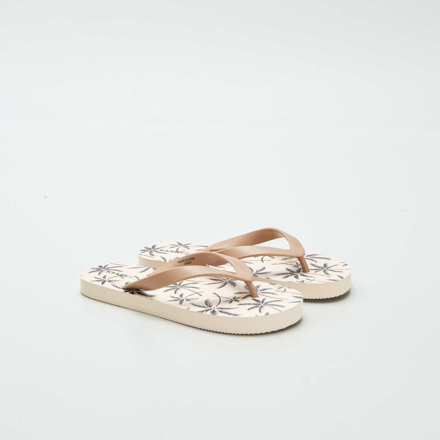 Patterned flip-flops BEIGE