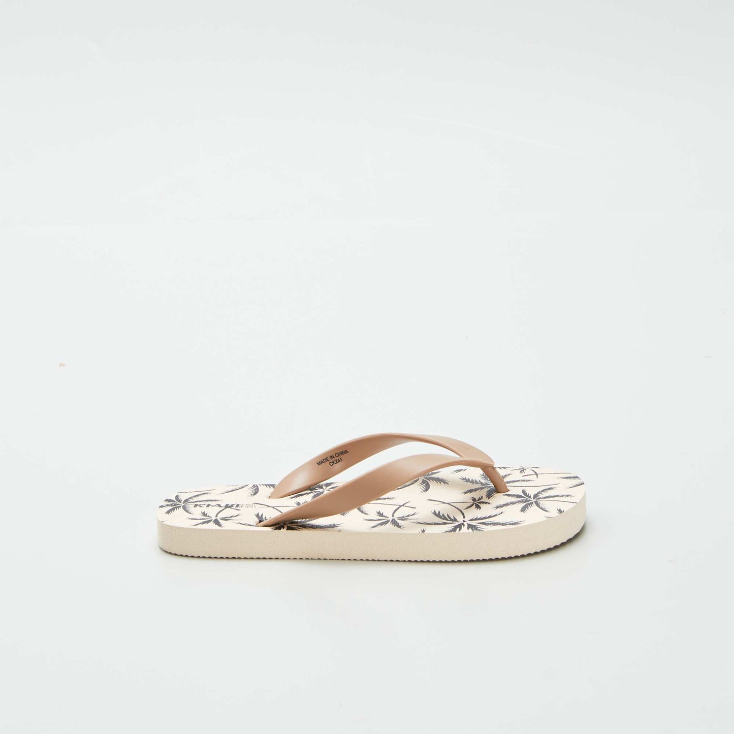 Patterned flip-flops BEIGE