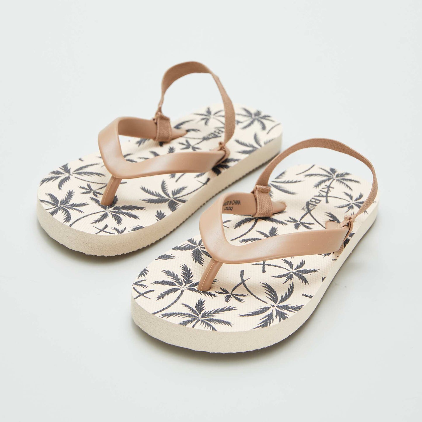 Patterned flip-flops BEIGE