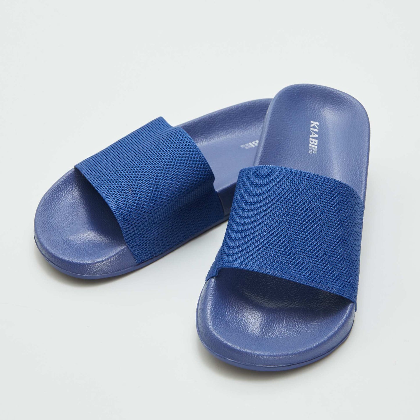 Plain pool sliders BLUE