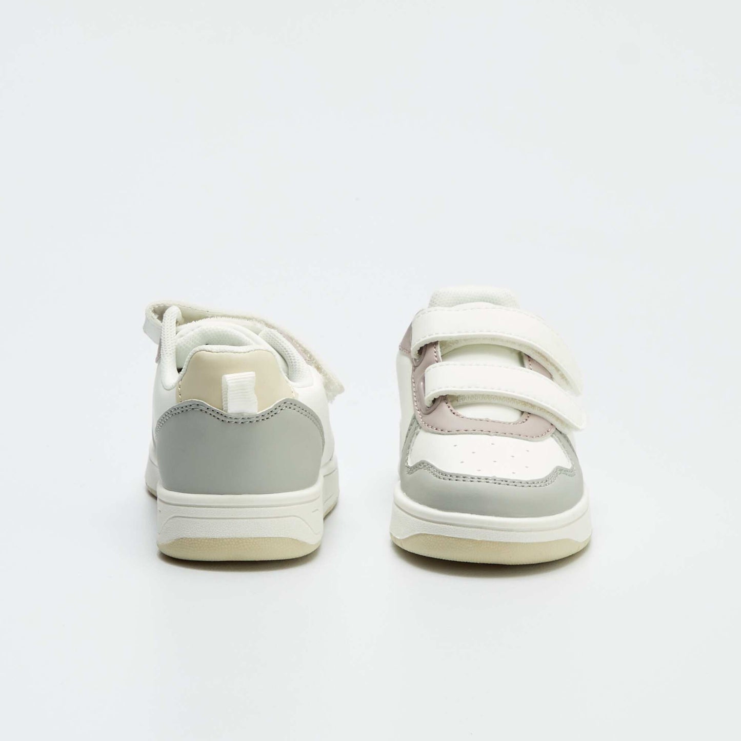 Three-tone Velcro trainers WHITE