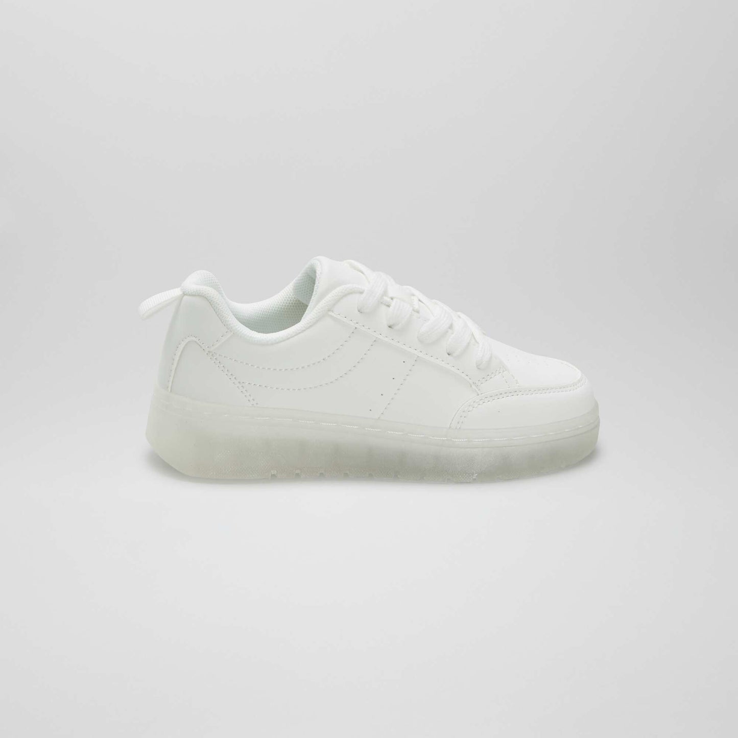 Trainers with translucent sole WHITE