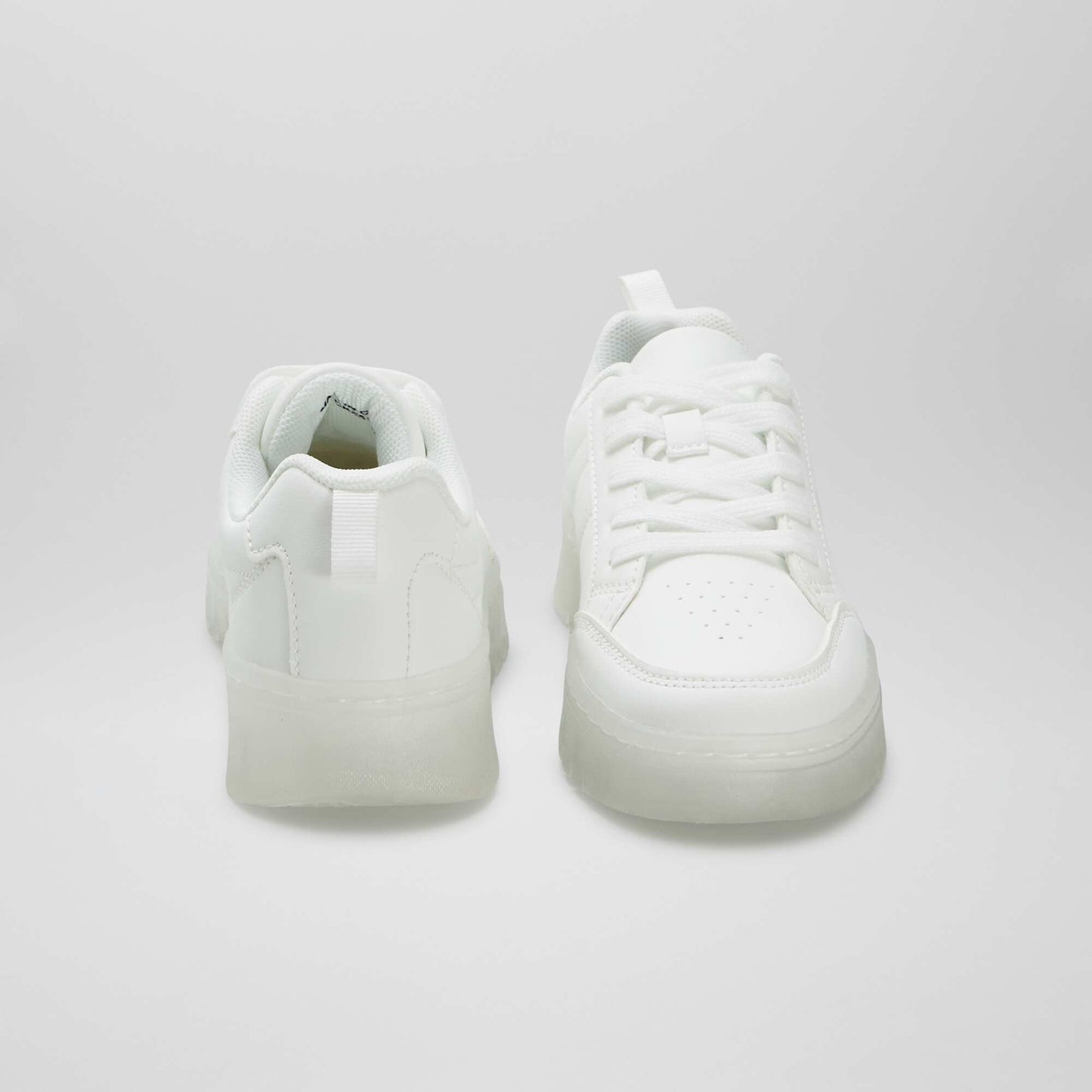 Trainers with translucent sole WHITE